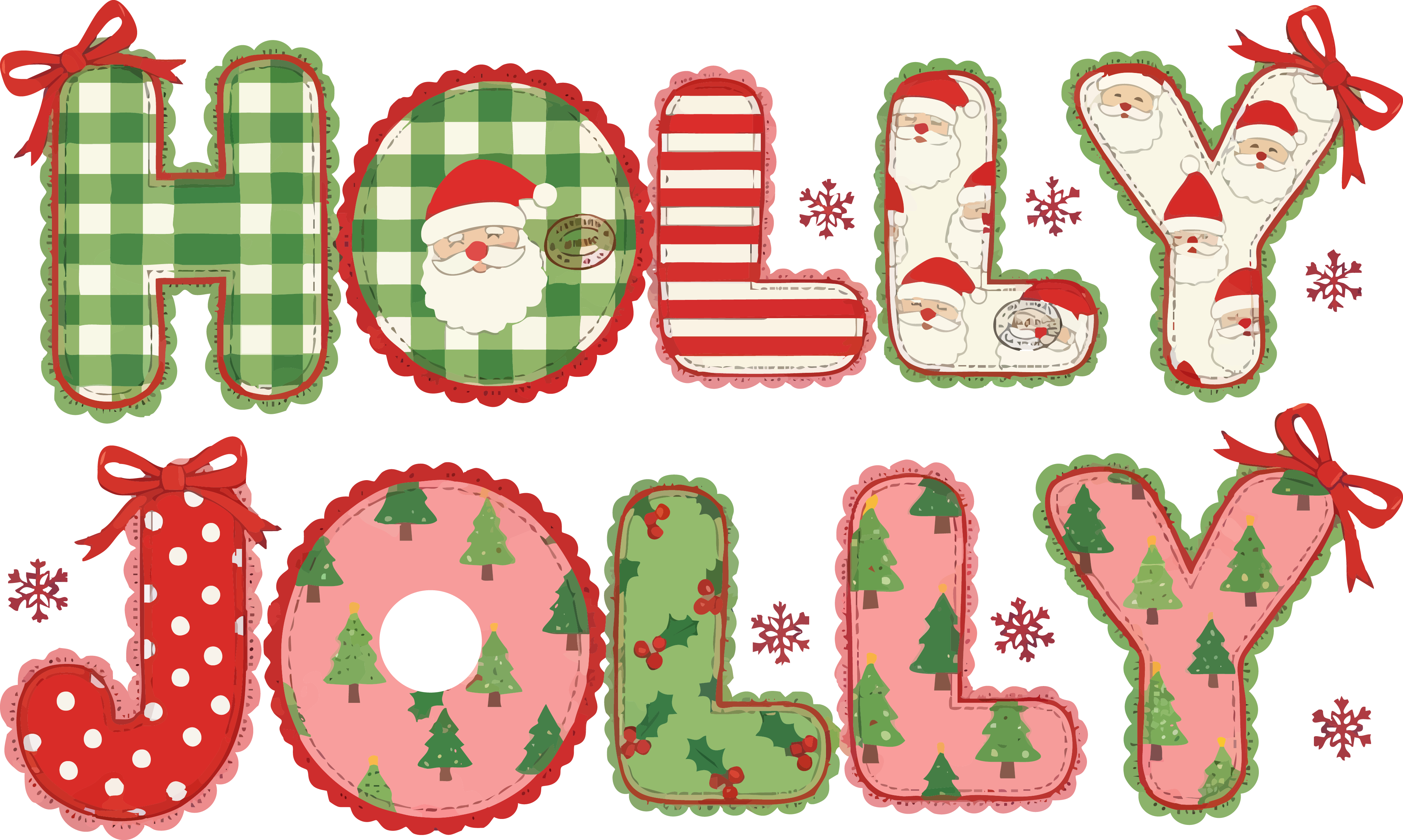 Holly Jolly Christmas - Christmas Ready to Press DTF Transfer