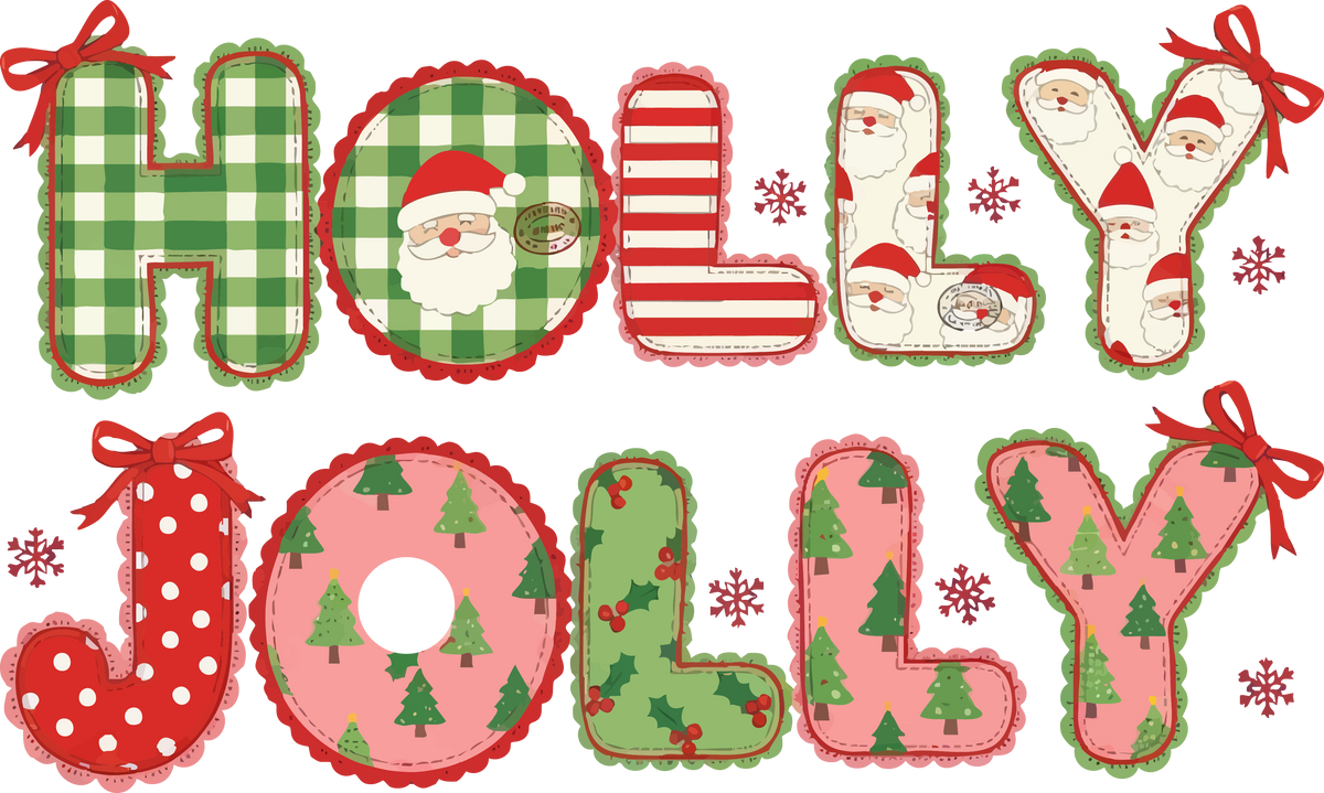 Holly Jolly Christmas - Christmas Ready to Press DTF Transfer