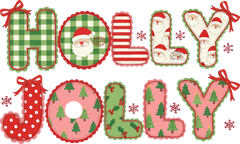 Holly Jolly Christmas - Christmas Ready to Press DTF Transfer