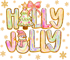 Snowman Holly Jolly - Christmas Ready to Press DTF Transfer