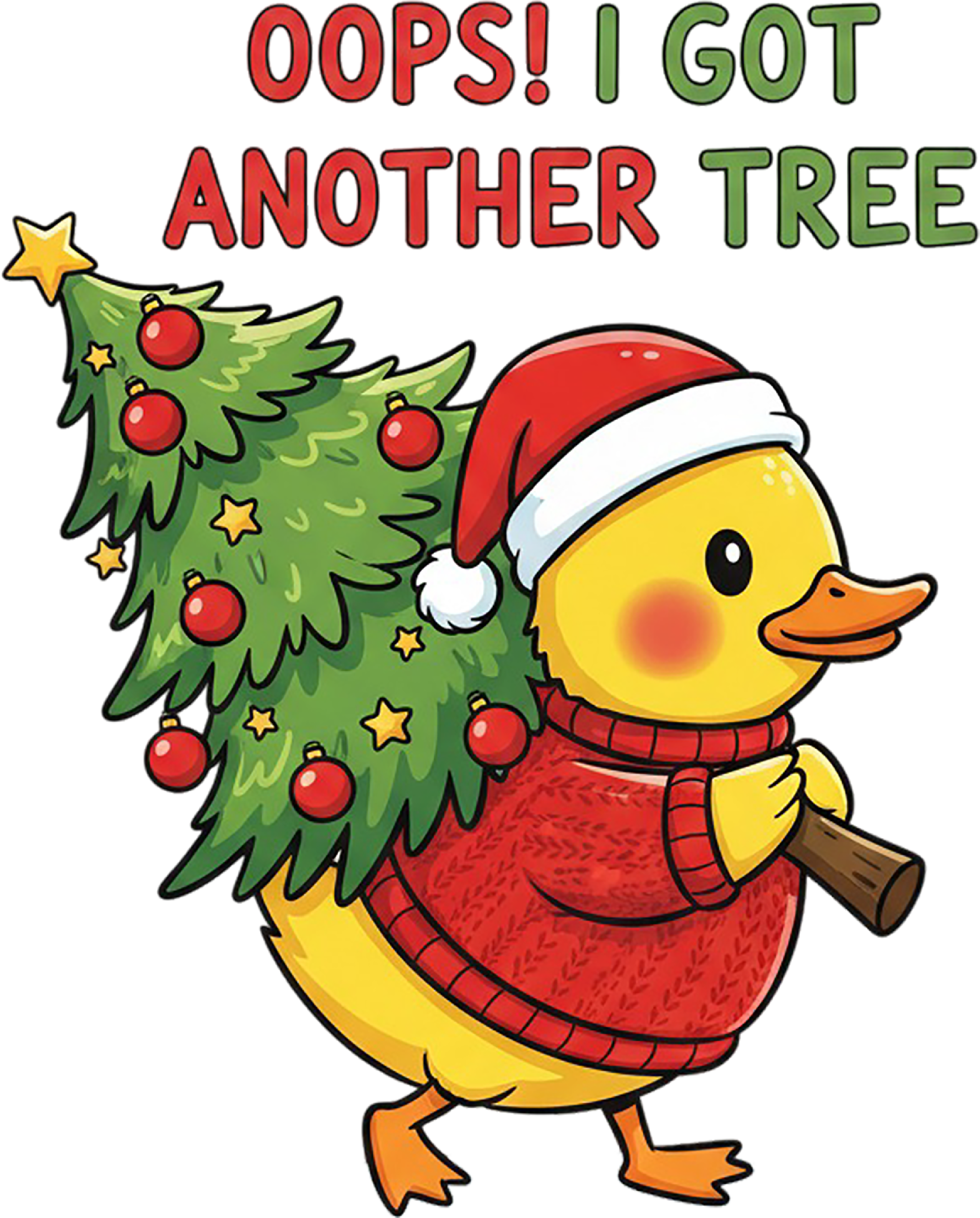 Funny Christmas Goose - Christmas Ready to Press DTF Transfer