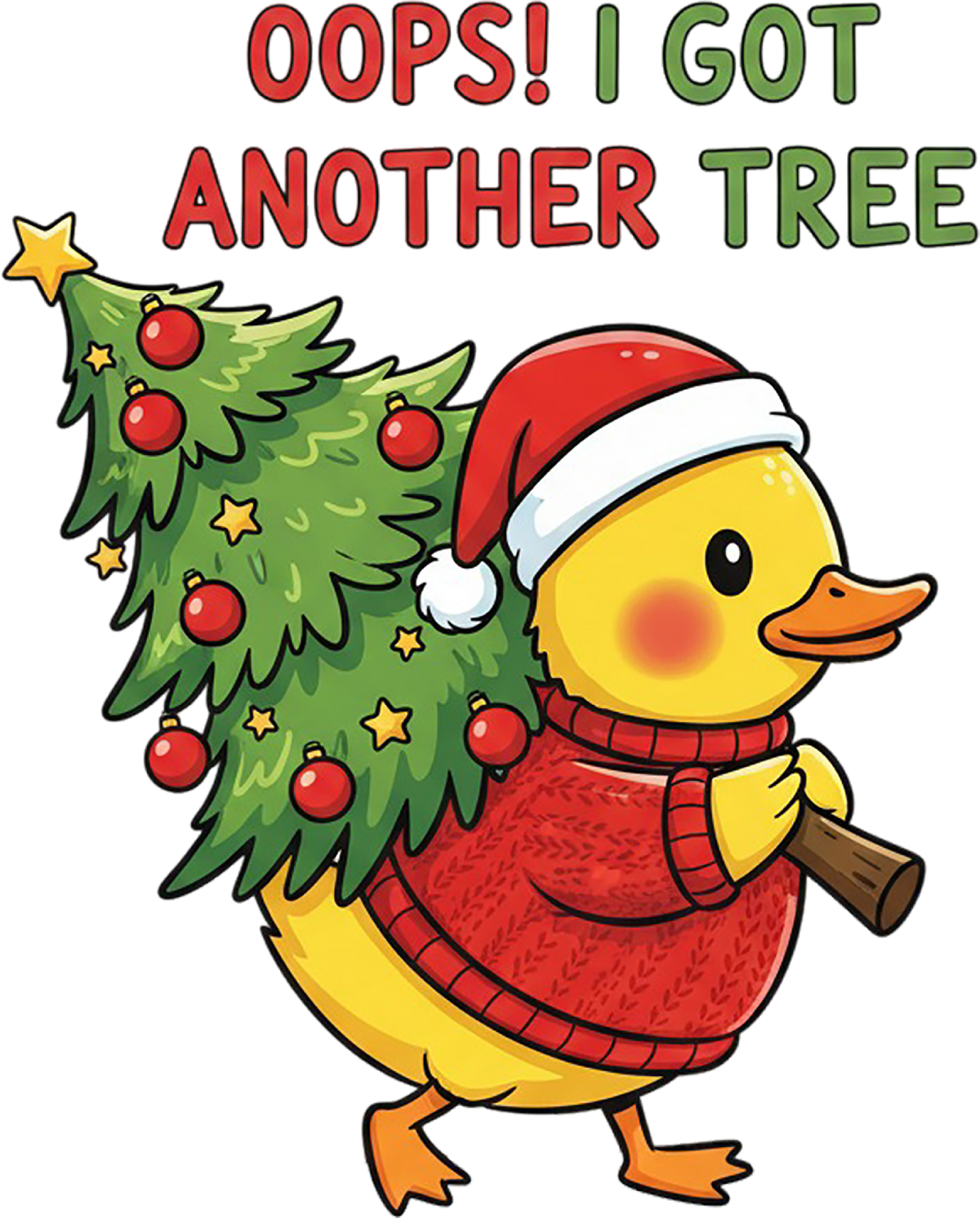 Funny Christmas Goose - Christmas Ready to Press DTF Transfer