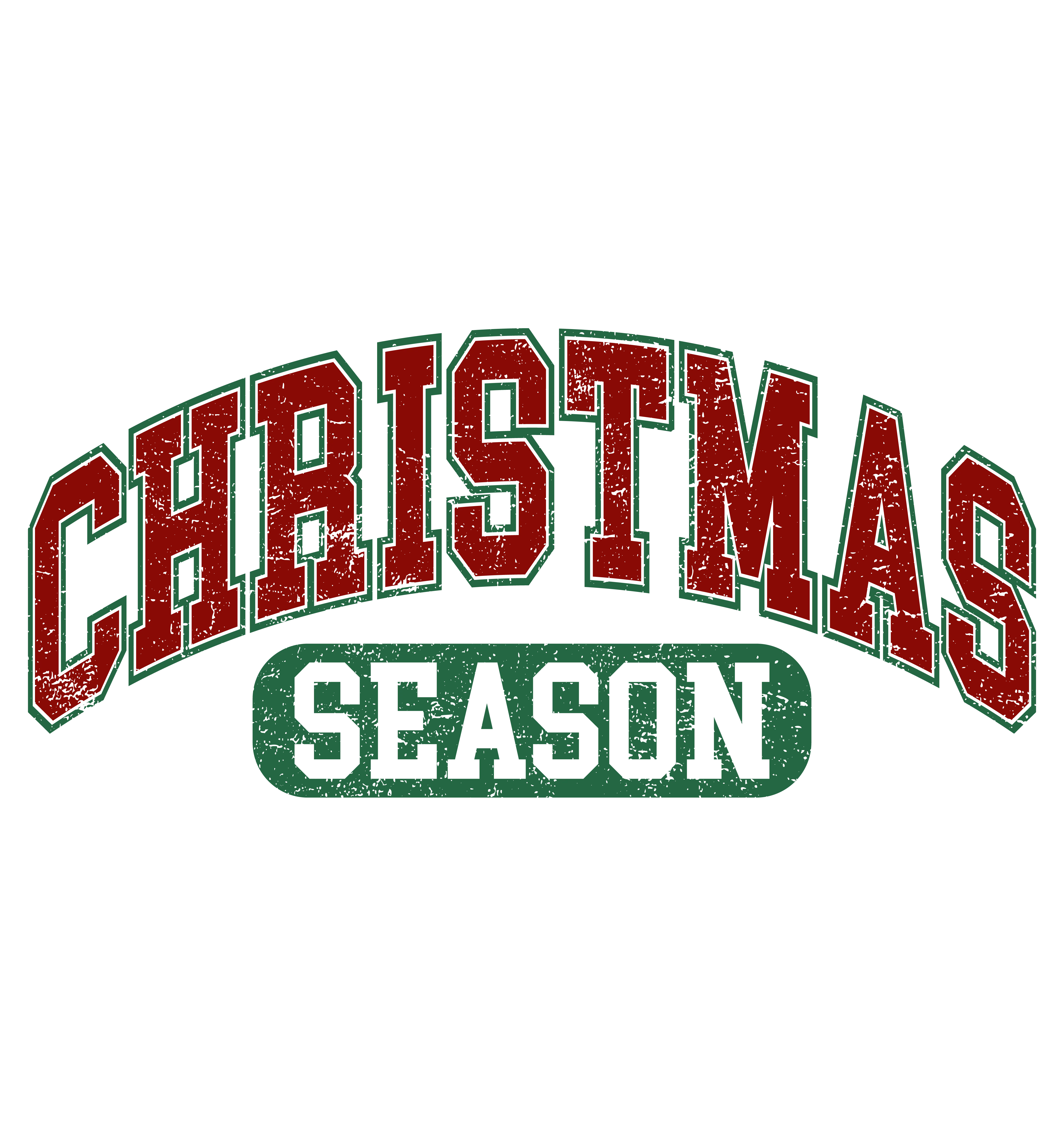Christmas Season Vintage Varsity - Christmas Ready to Press DTF Transfer