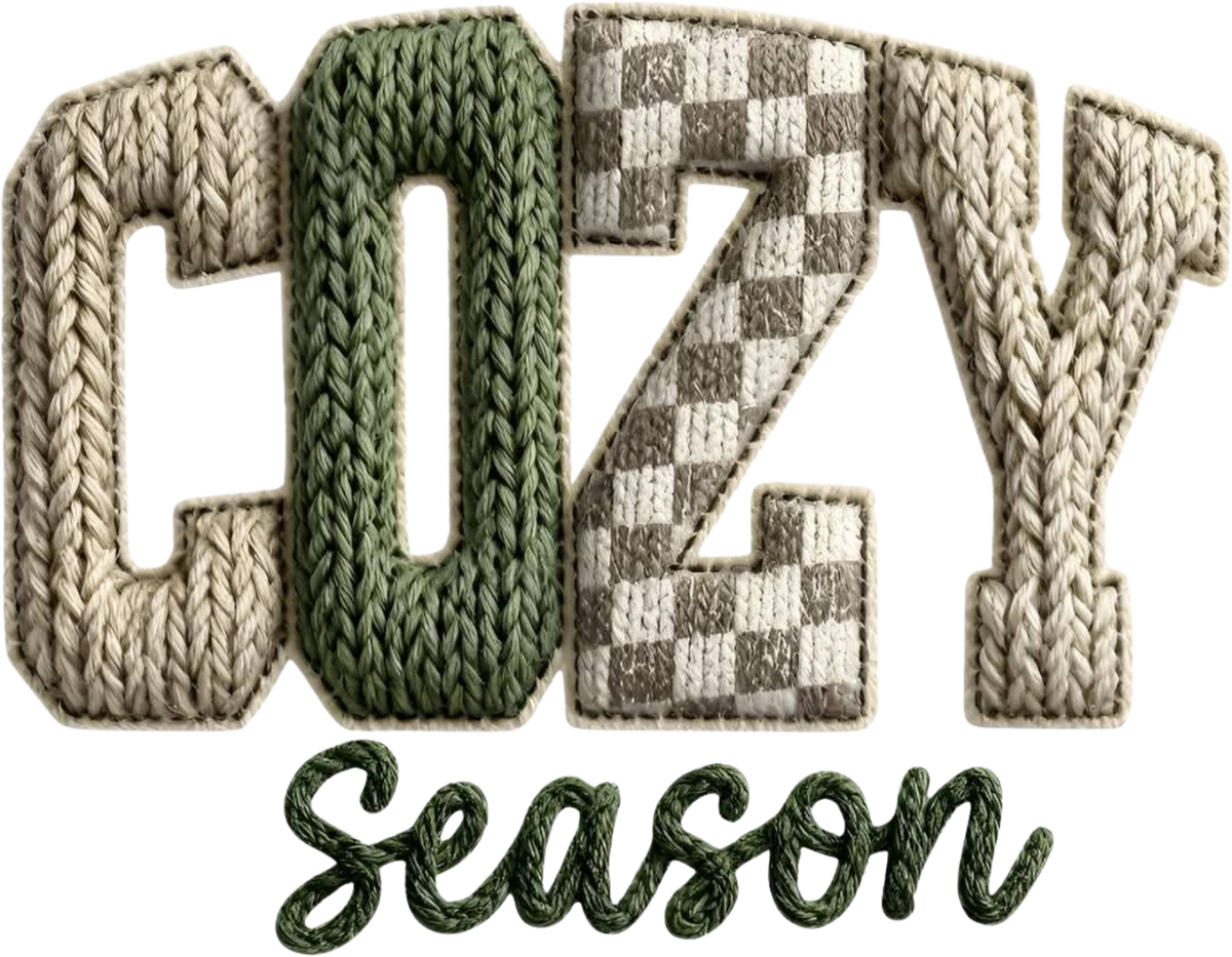 Faux Yarn Cozy Season - Fall Ready to Press DTF Transfer