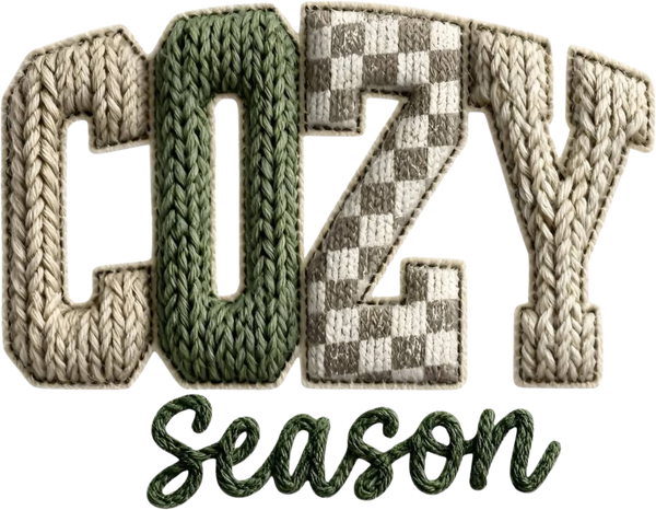 Faux Yarn Cozy Season - Fall Ready to Press DTF Transfer