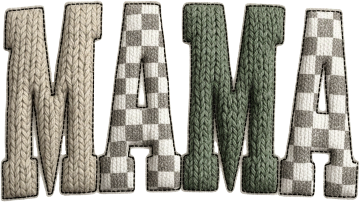 Faux Yarn Crochet Mama - Family Ready to Press DTF Transfer