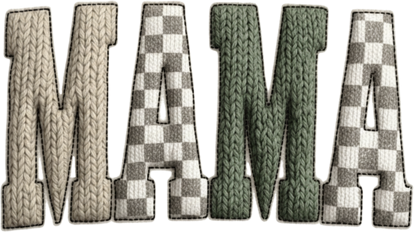 Faux Yarn Crochet Mama - Family Ready to Press DTF Transfer