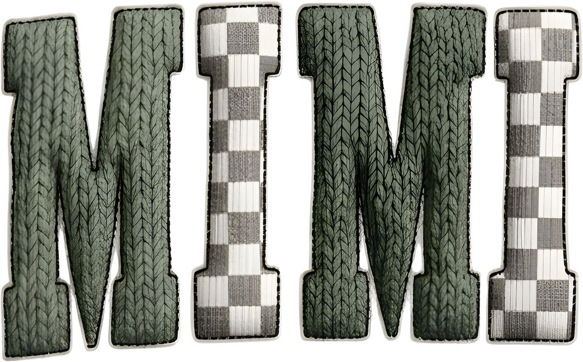 Faux Yarn Crochet Mimi - Family Ready to Press DTF Transfer