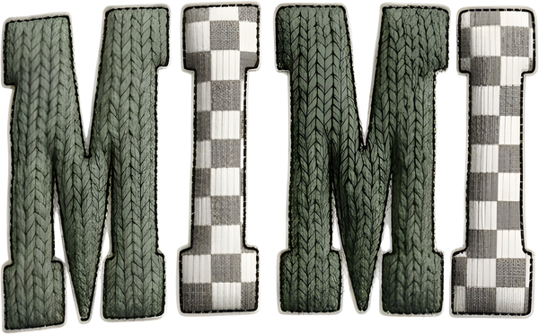 Faux Yarn Crochet Mimi - Family Ready to Press DTF Transfer