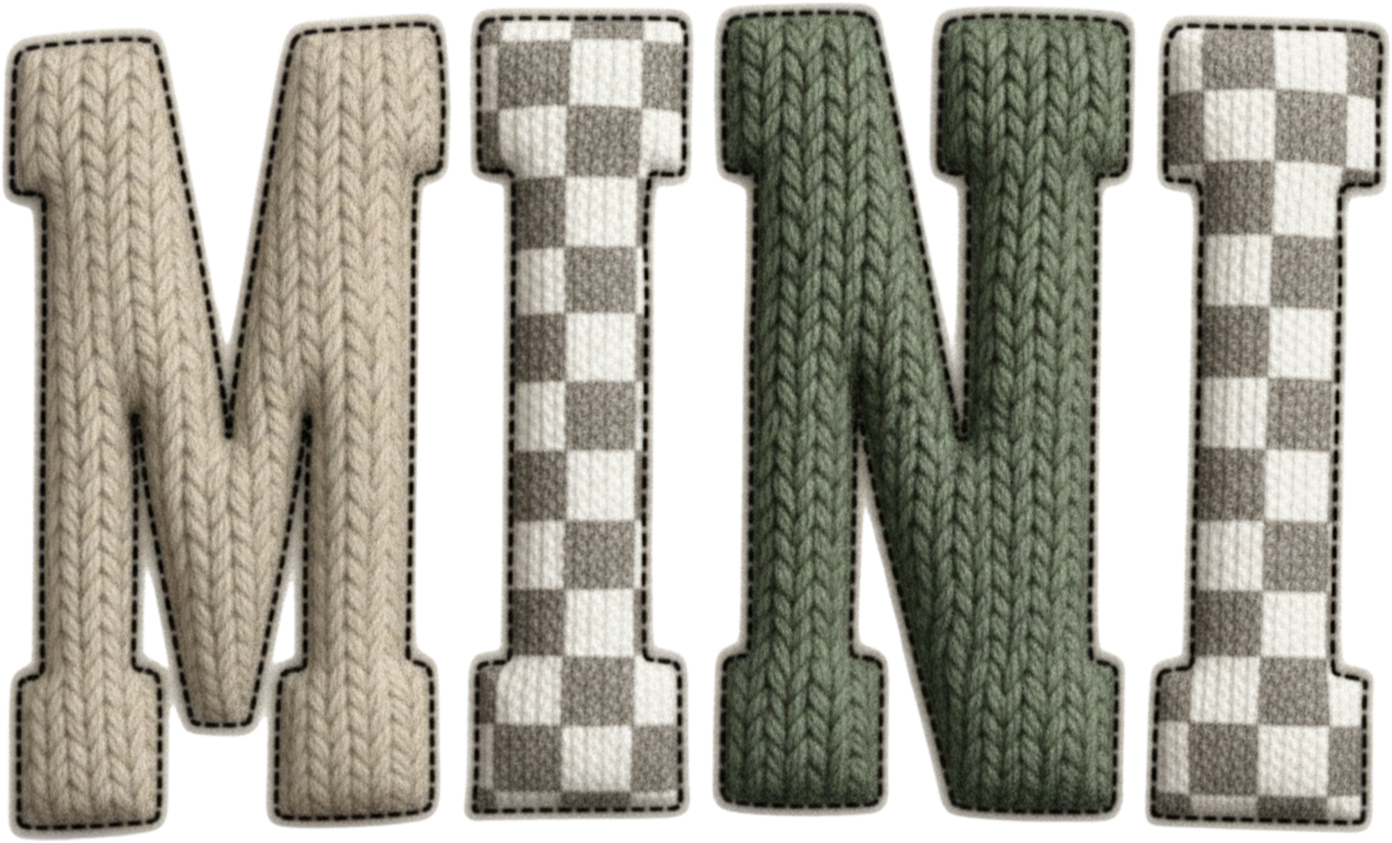 Faux Yarn Crochet Mini - Family Ready to Press DTF Transfer