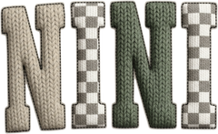 Faux Yarn Crochet Nini - Family Ready to Press DTF Transfer