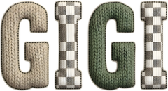 Faux Yarn Crochet Gigi - Family Ready to Press DTF Transfer