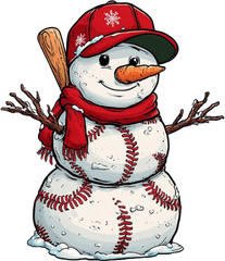 Christmas Baseball Snowman - Christmas Ready to Press DTF Transfer