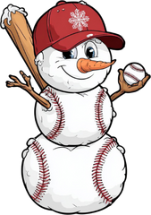 Christmas Baseball Snowman - Christmas Ready to Press DTF Transfer