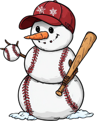 Christmas Baseball Snowman - Christmas Ready to Press DTF Transfer