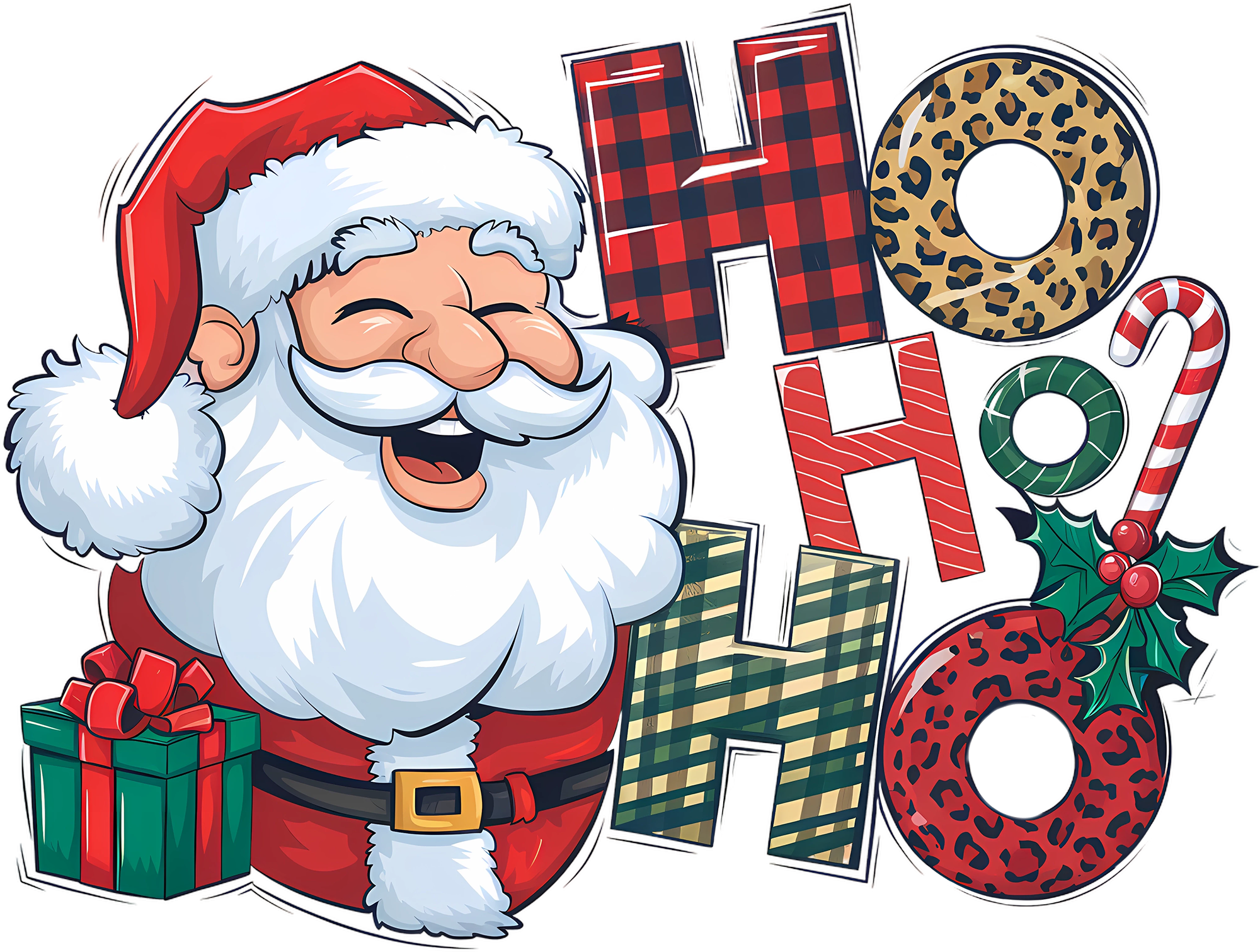 Ho Ho Ho Christmas Santa - Christmas Ready to Press DTF Transfer