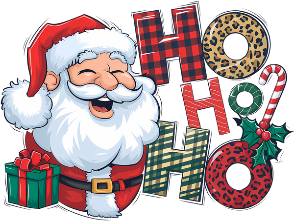 Ho Ho Ho Christmas Santa - Christmas Ready to Press DTF Transfer