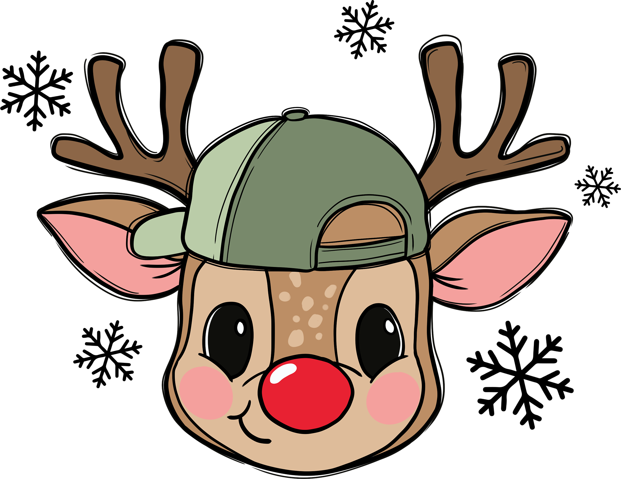 Christmas Boy Reindeer - Christmas Ready to Press DTF Transfer