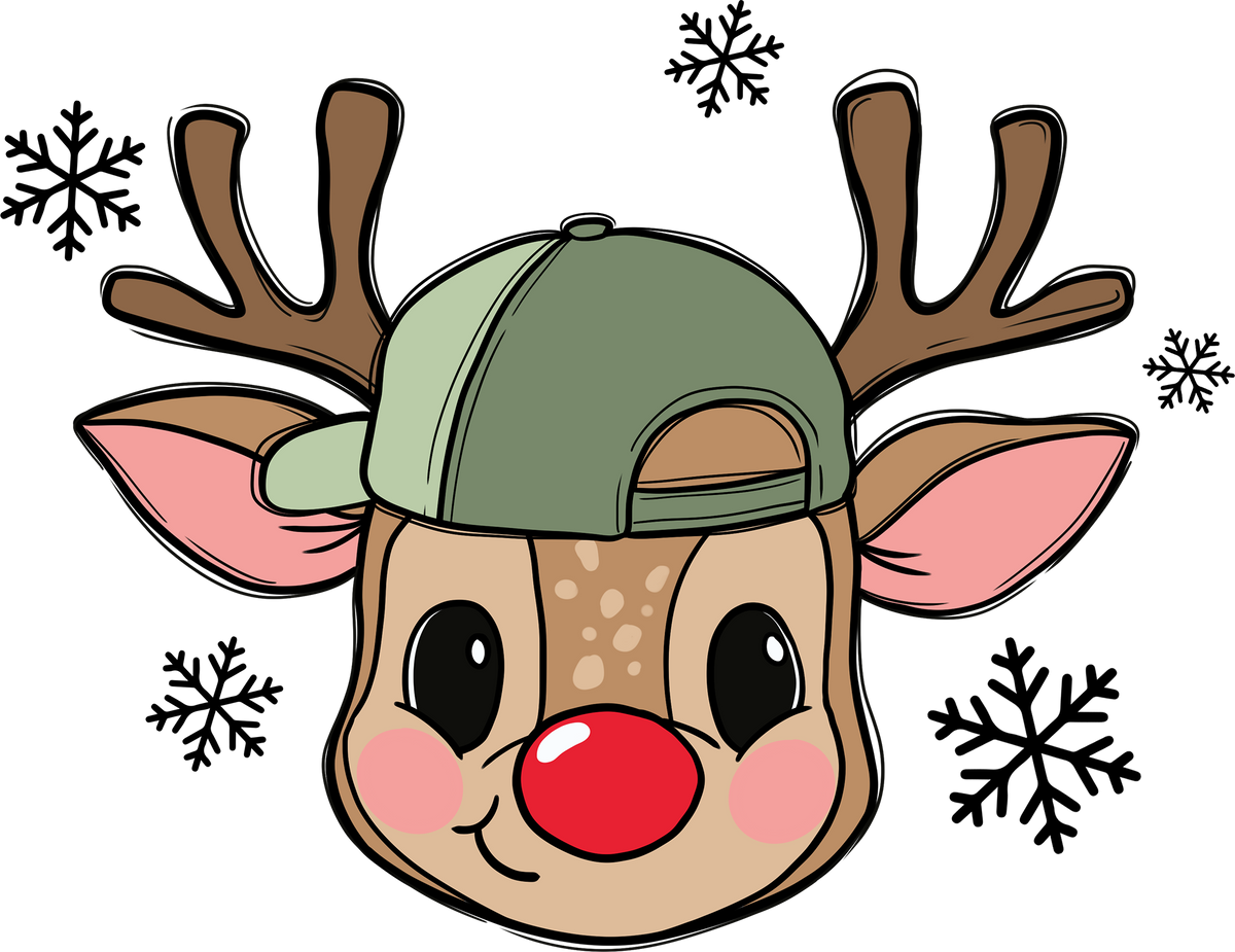 Christmas Boy Reindeer - Christmas Ready to Press DTF Transfer