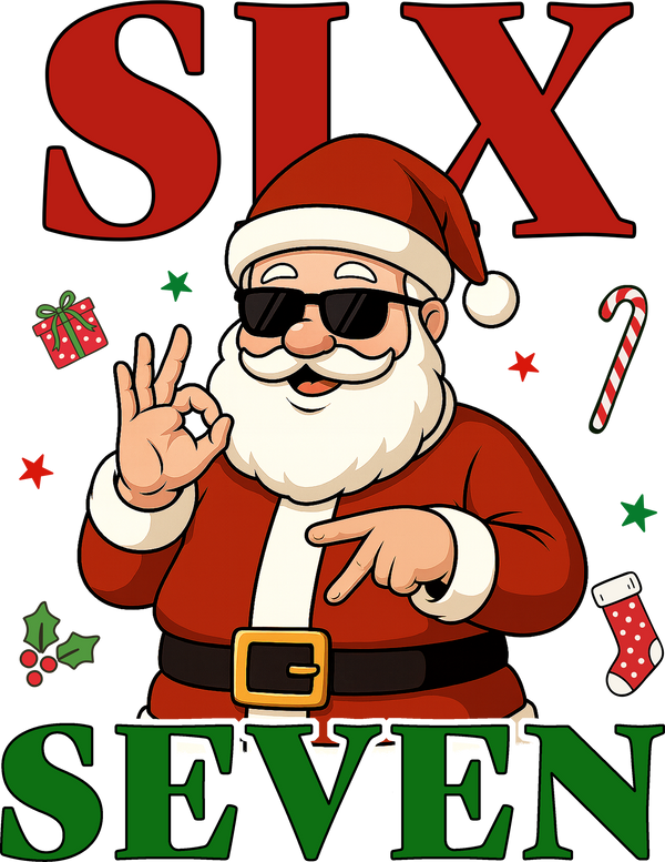 Six Seven Santa - Christmas Ready to Press DTF Transfer