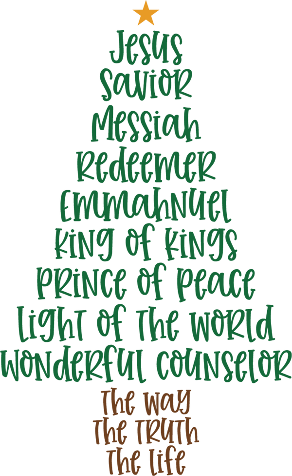 Jesus Christmas Tree - Christmas Ready to Press DTF Transfer