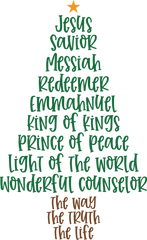 Jesus Christmas Tree - Christmas Ready to Press DTF Transfer