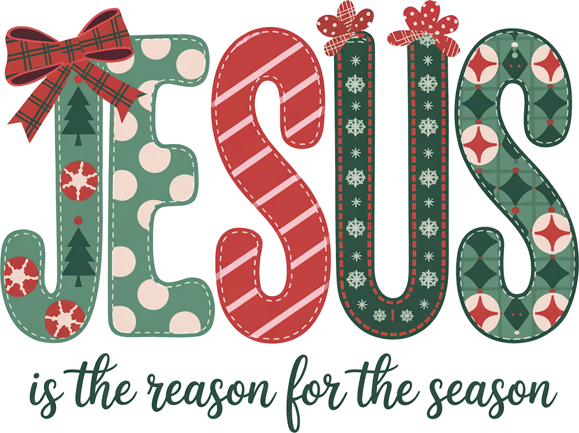 Jesus Is The Reason For The Season - Christmas Ready to Press DTF Transfer