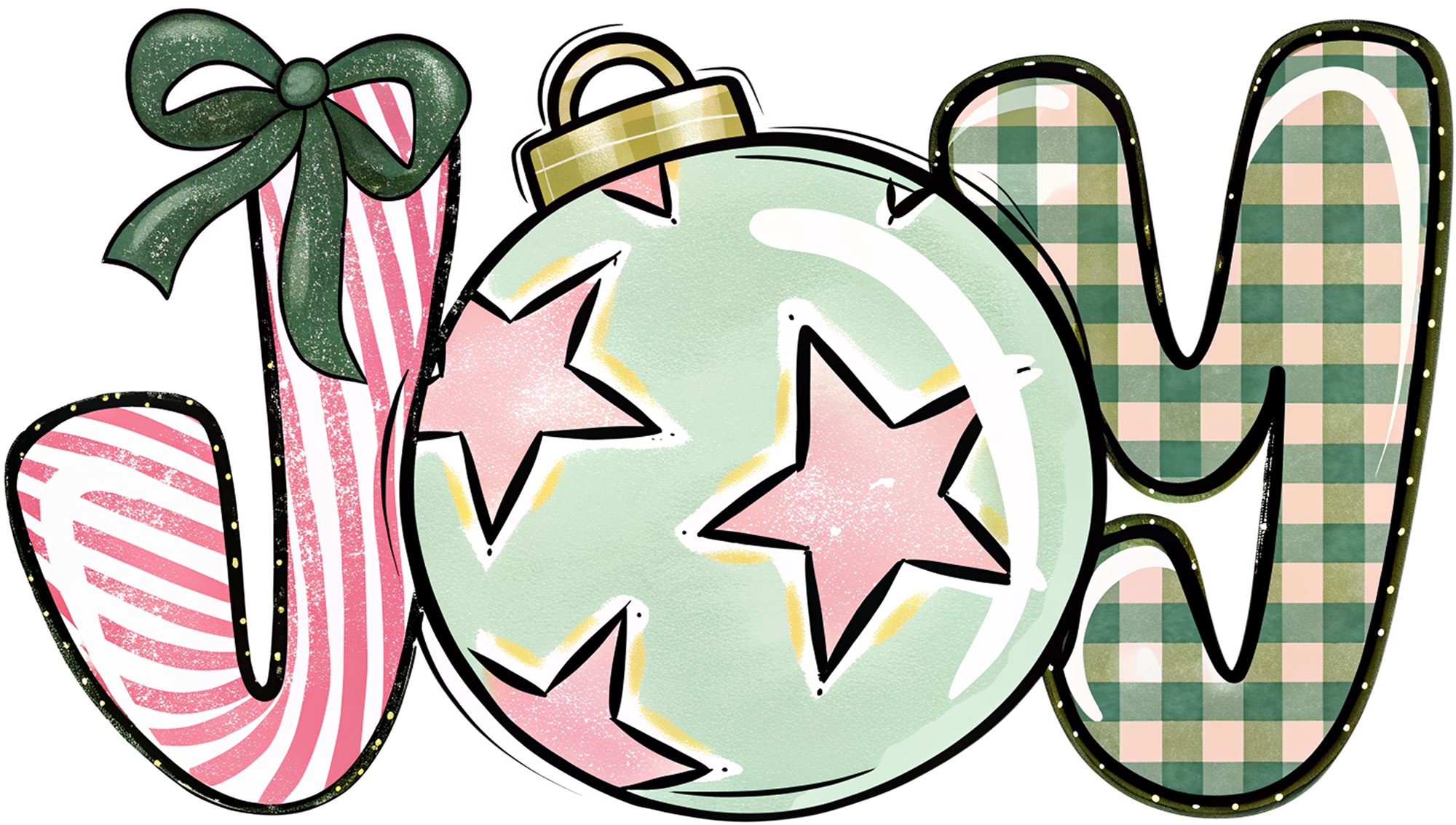 Christmas Joy - Christmas Ready to Press DTF Transfer