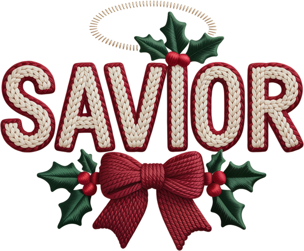 Faux Yarn Crochet Savior - Christmas Ready to Press DTF Transfer