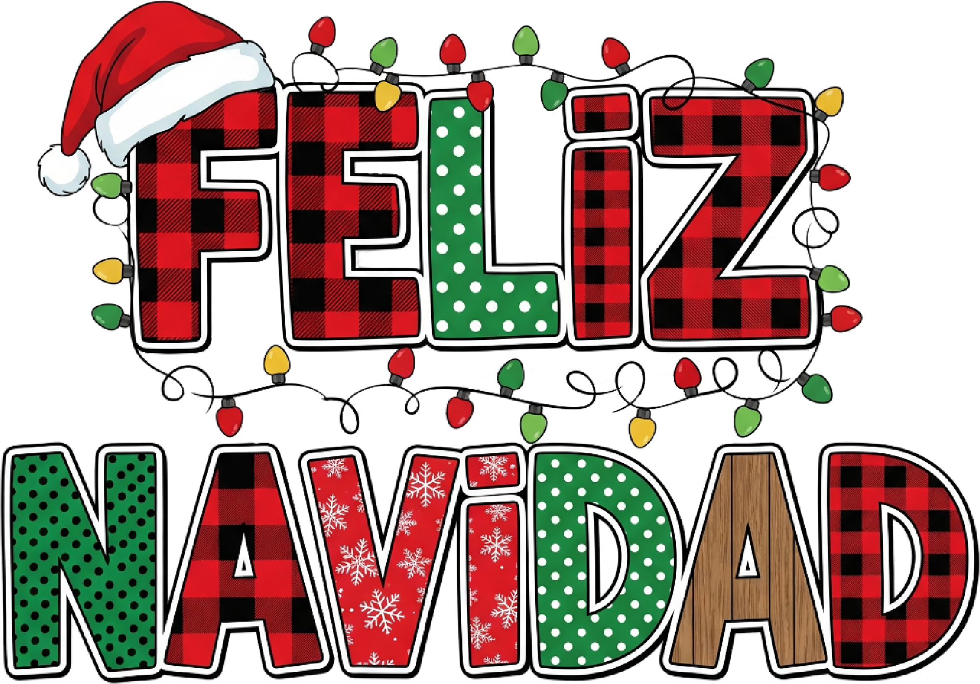 Feliz Navidad - Christmas Ready to Press DTF Transfer