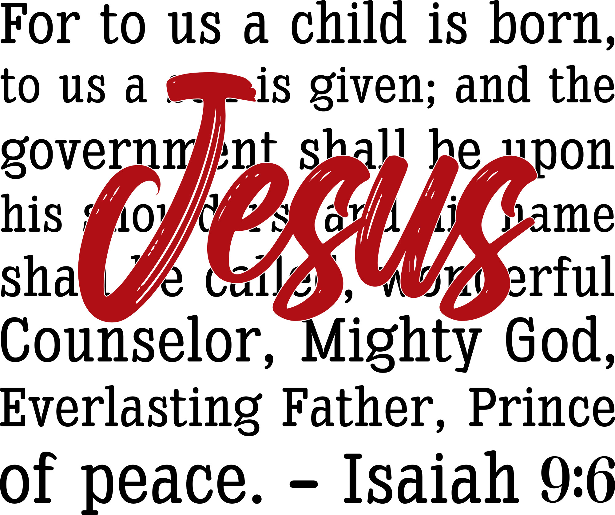 Christmas Jesus - Christmas Ready to Press DTF Transfer
