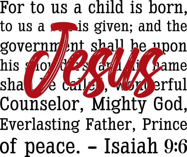 Christmas Jesus - Christmas Ready to Press DTF Transfer