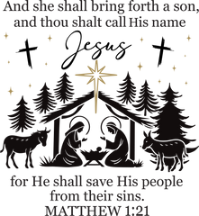 Christmas Jesus - Christmas Ready to Press DTF Transfer