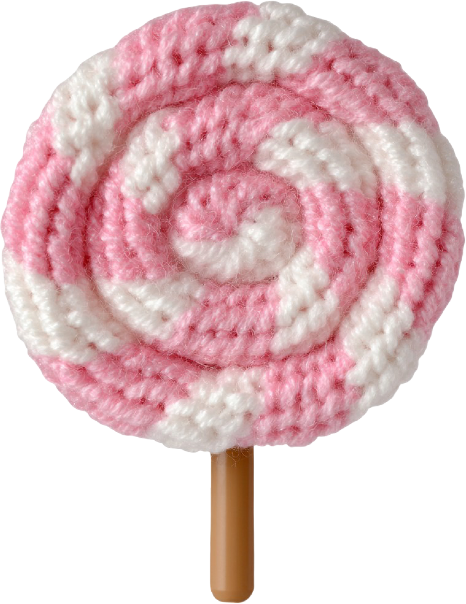 Faux Yarn Crochet Pink Candy - Christmas Ready to Press DTF Transfer