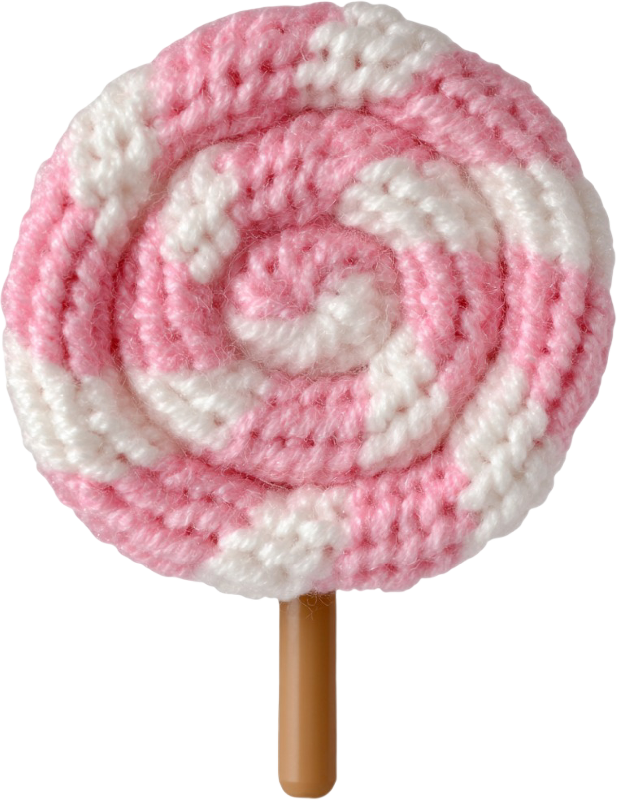 Faux Yarn Crochet Pink Candy - Christmas Ready to Press DTF Transfer