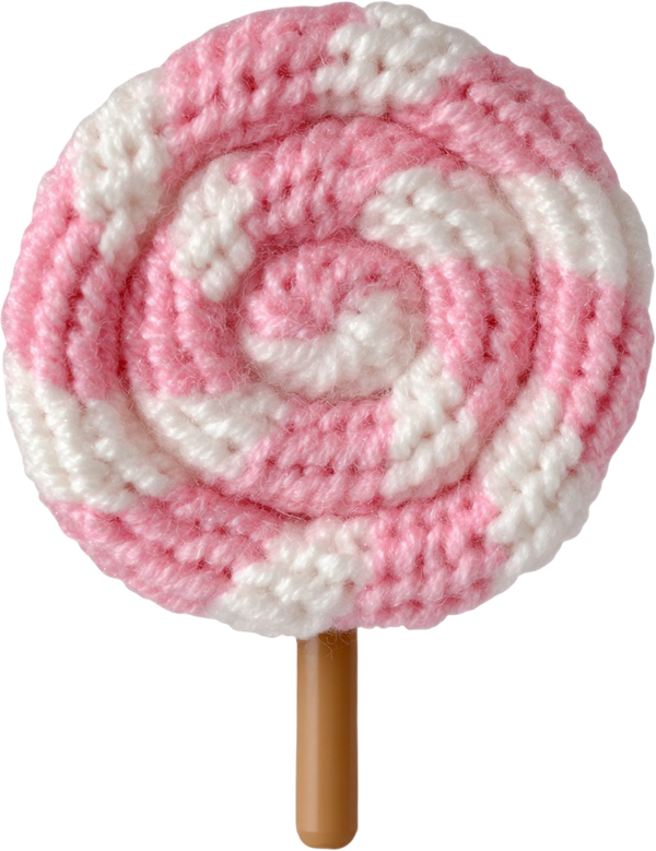 Faux Yarn Crochet Pink Candy - Christmas Ready to Press DTF Transfer