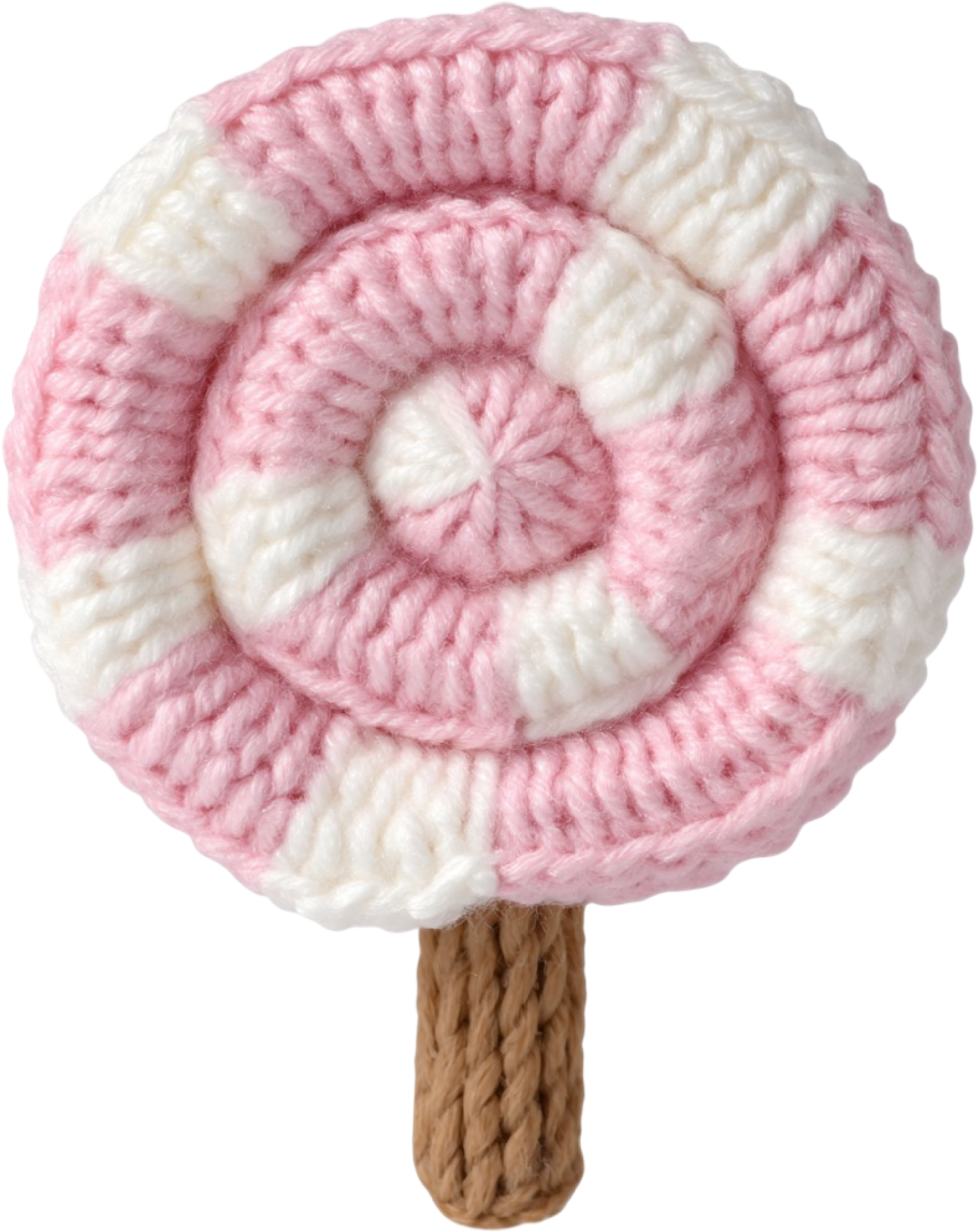 Faux Yarn Crochet Pink Candy - Christmas Ready to Press DTF Transfer