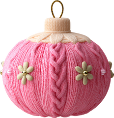 Faux Yarn Crochet Ornament - Christmas Ready to Press DTF Transfer