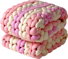 Faux Yarn Crochet Pink Blanket - Christmas Ready to Press DTF Transfer
