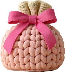 Faux Yarn Crochet Pink Pouch - Christmas Ready to Press DTF Transfer