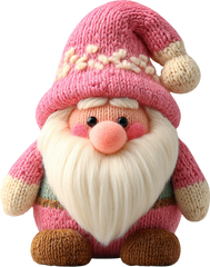 Faux Yarn Crochet Pink Gnomies - Christmas Ready to Press DTF Transfer