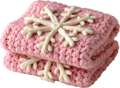 Faux Yarn Crochet Pink Blanket - Christmas Ready to Press DTF Transfer
