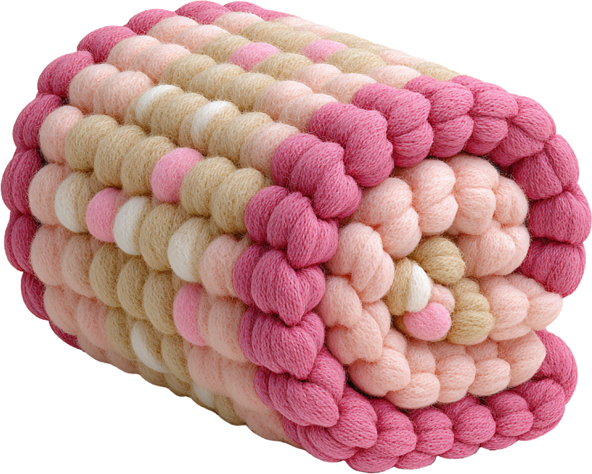 Faux Yarn Crochet Pink Blanket - Christmas Ready to Press DTF Transfer