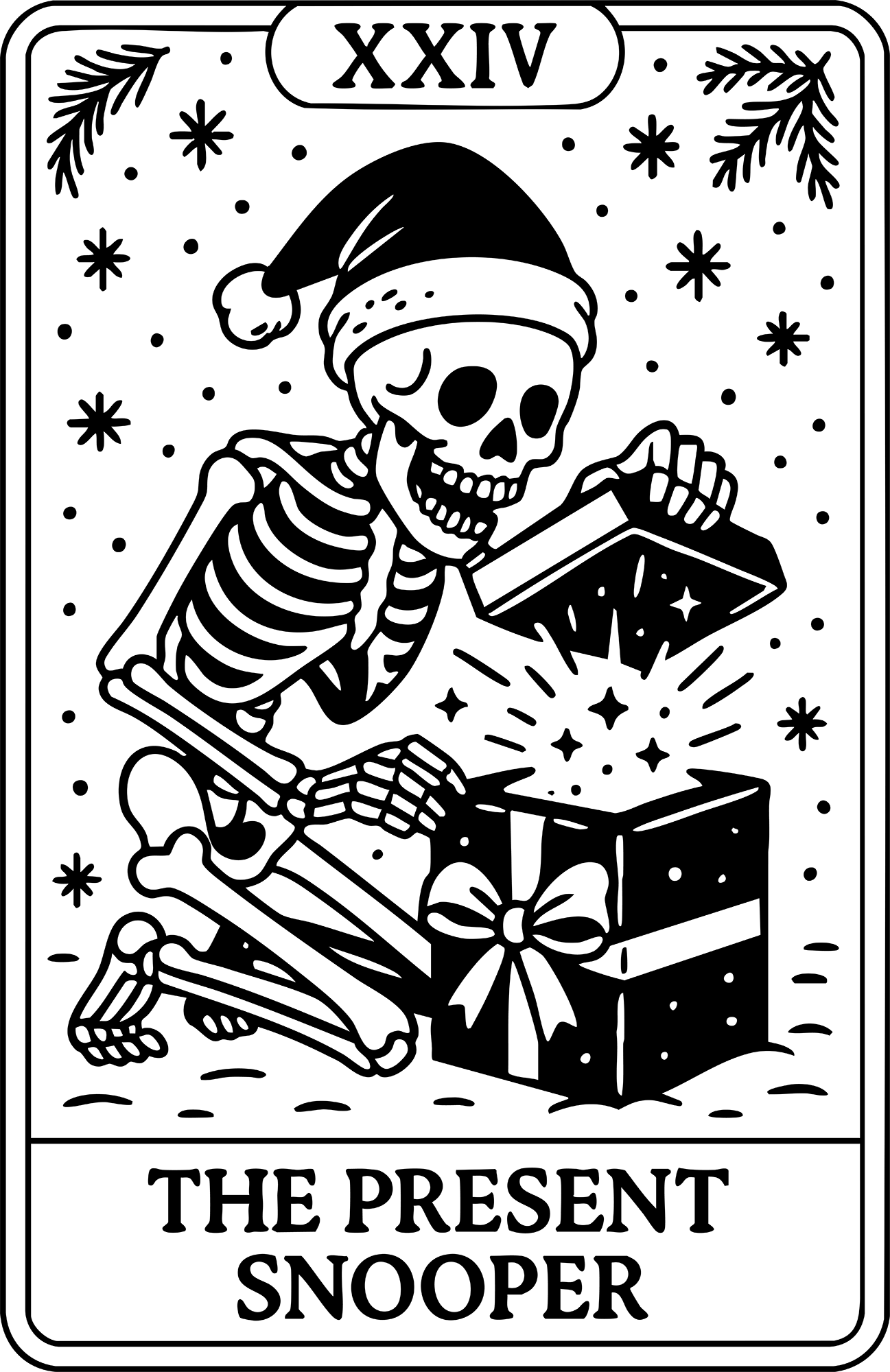 Christmas Taro The Present Snooper - Christmas Ready to Press DTF Transfer