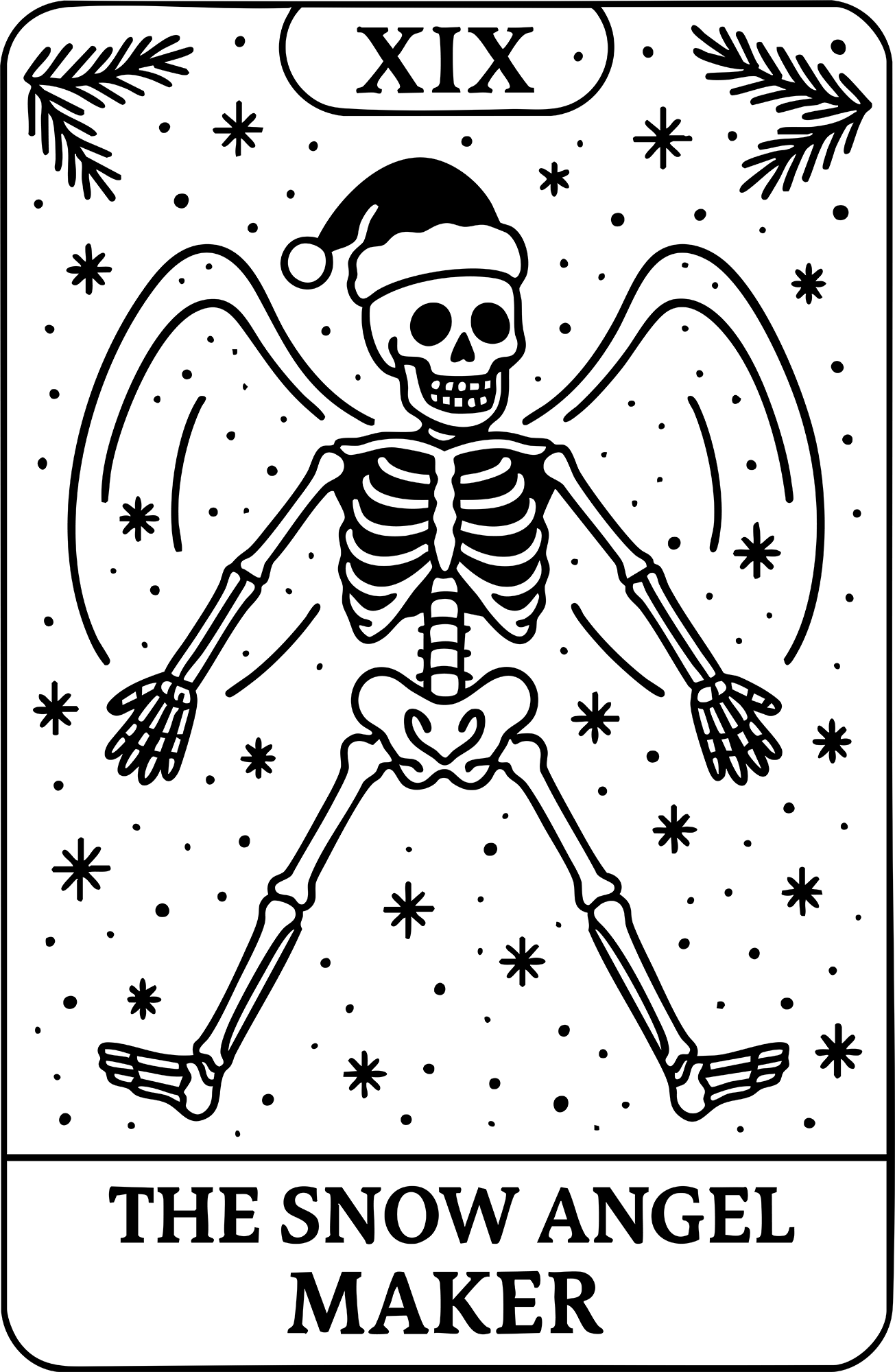 Christmas Taro The Snow Angel Maker - Christmas Ready to Press DTF Transfer