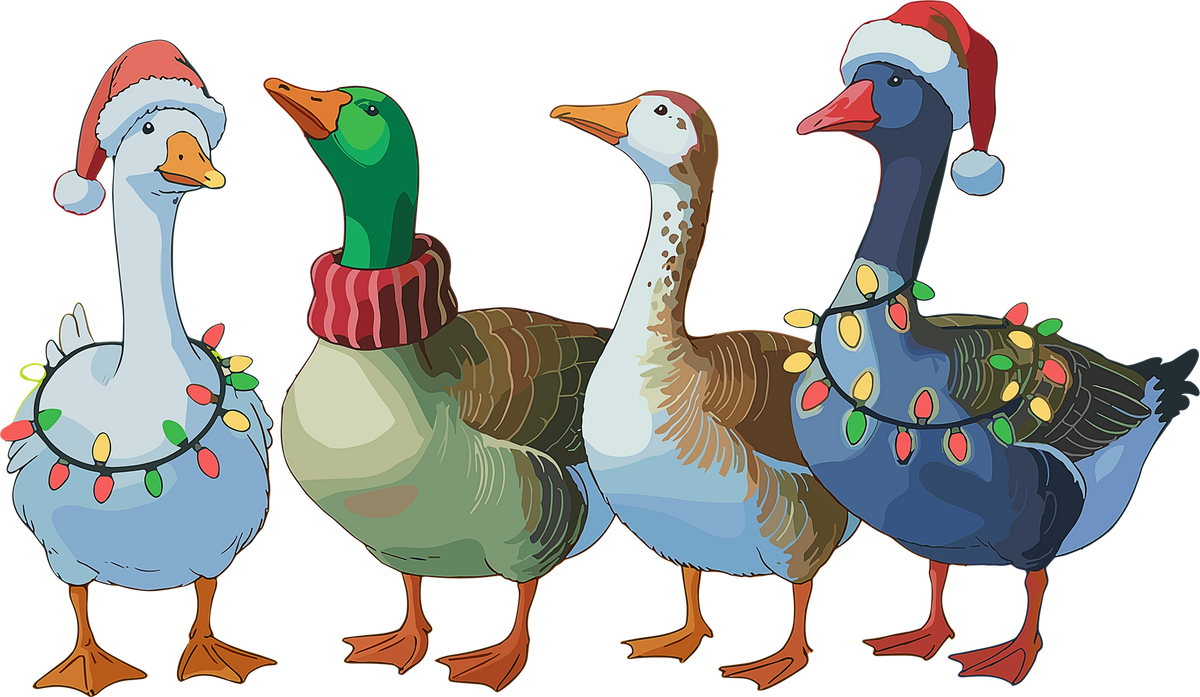 Christmas Goose - Christmas Ready to Press DTF Transfer