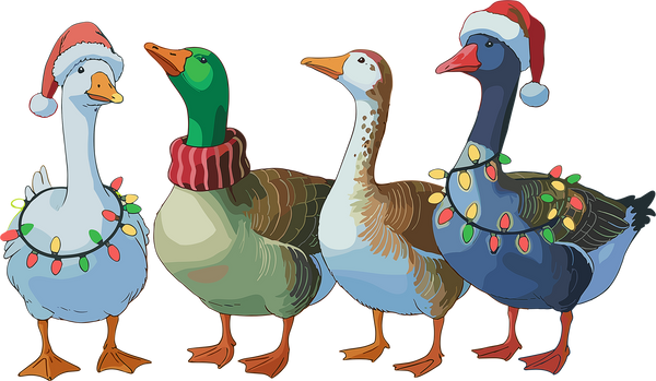 Christmas Goose - Christmas Ready to Press DTF Transfer