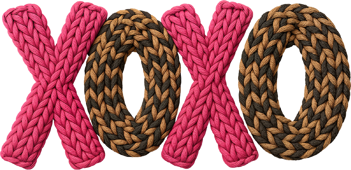 Faux Yarn Crochet Leopard Xoxo - Valentines Day Ready to Press DTF Transfer