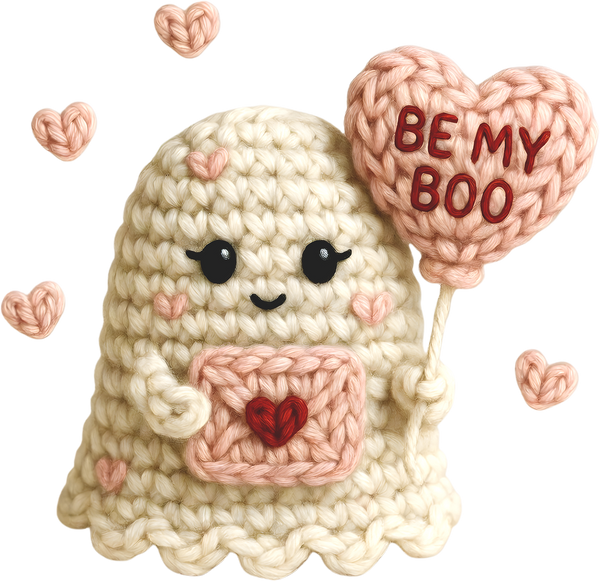 Faux Yarn Crochet Valentine Bee My Boo - Valentines Day Ready to Press DTF Transfer