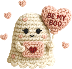 Faux Yarn Crochet Valentine Bee My Boo - Valentines Day Ready to Press DTF Transfer